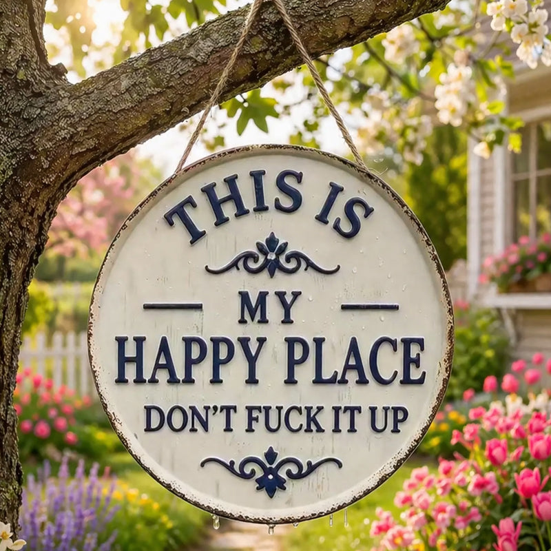 Lustiges Garten- und Türschild
