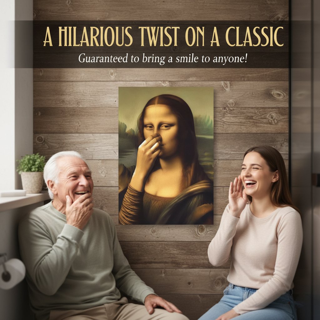 Lustiges Mona-Lisa-Wandbild