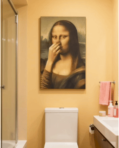 Lustiges Mona-Lisa-Wandbild