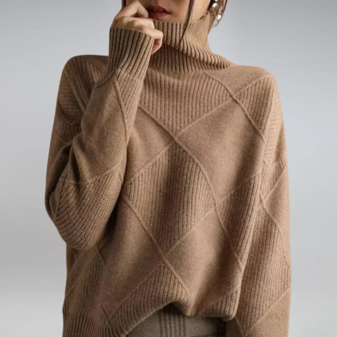 Luxuriöser Damen-Rollkragenpullover aus Kaschmir – weicher und warmer Winterpullover