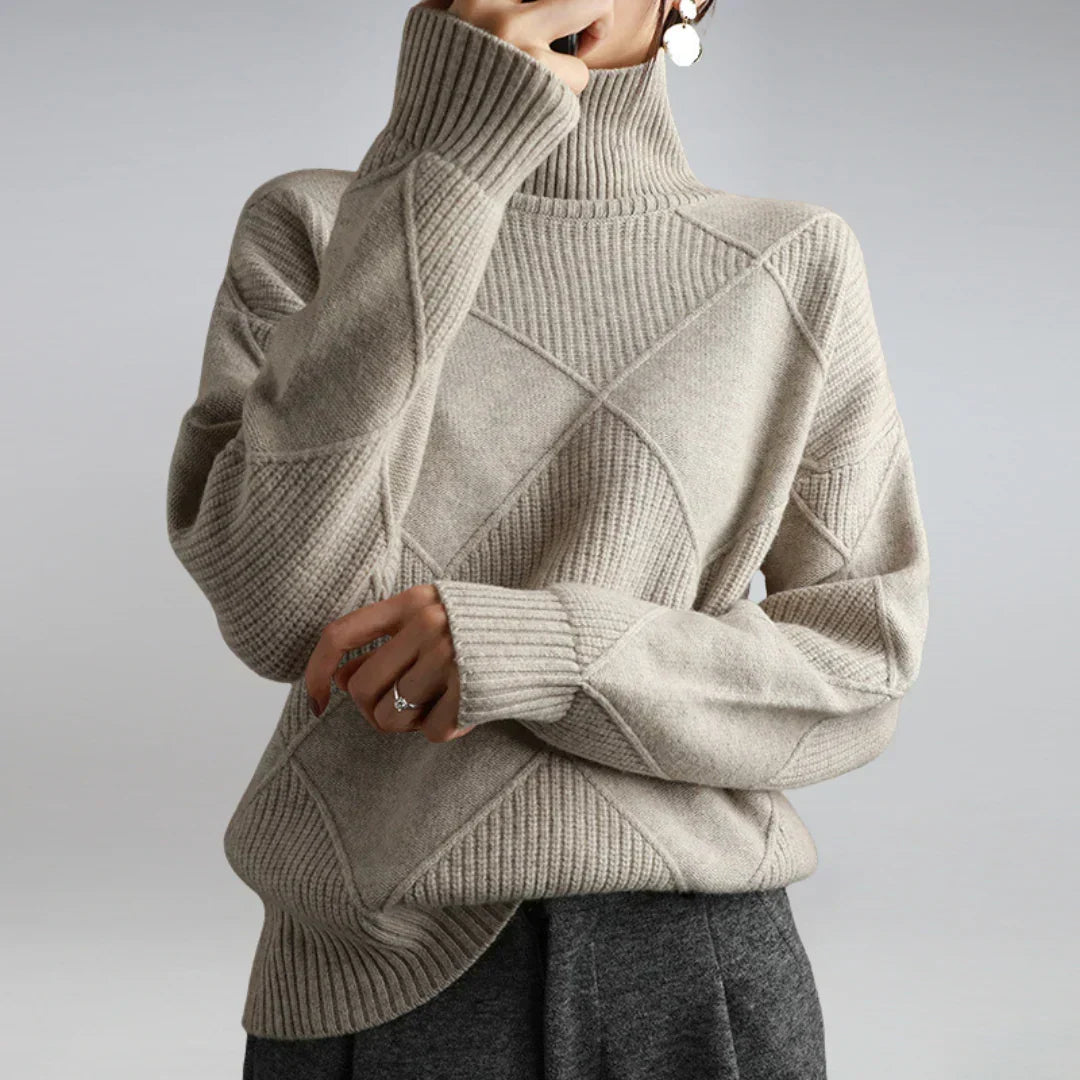 Luxuriöser Damen-Rollkragenpullover aus Kaschmir – weicher und warmer Winterpullover