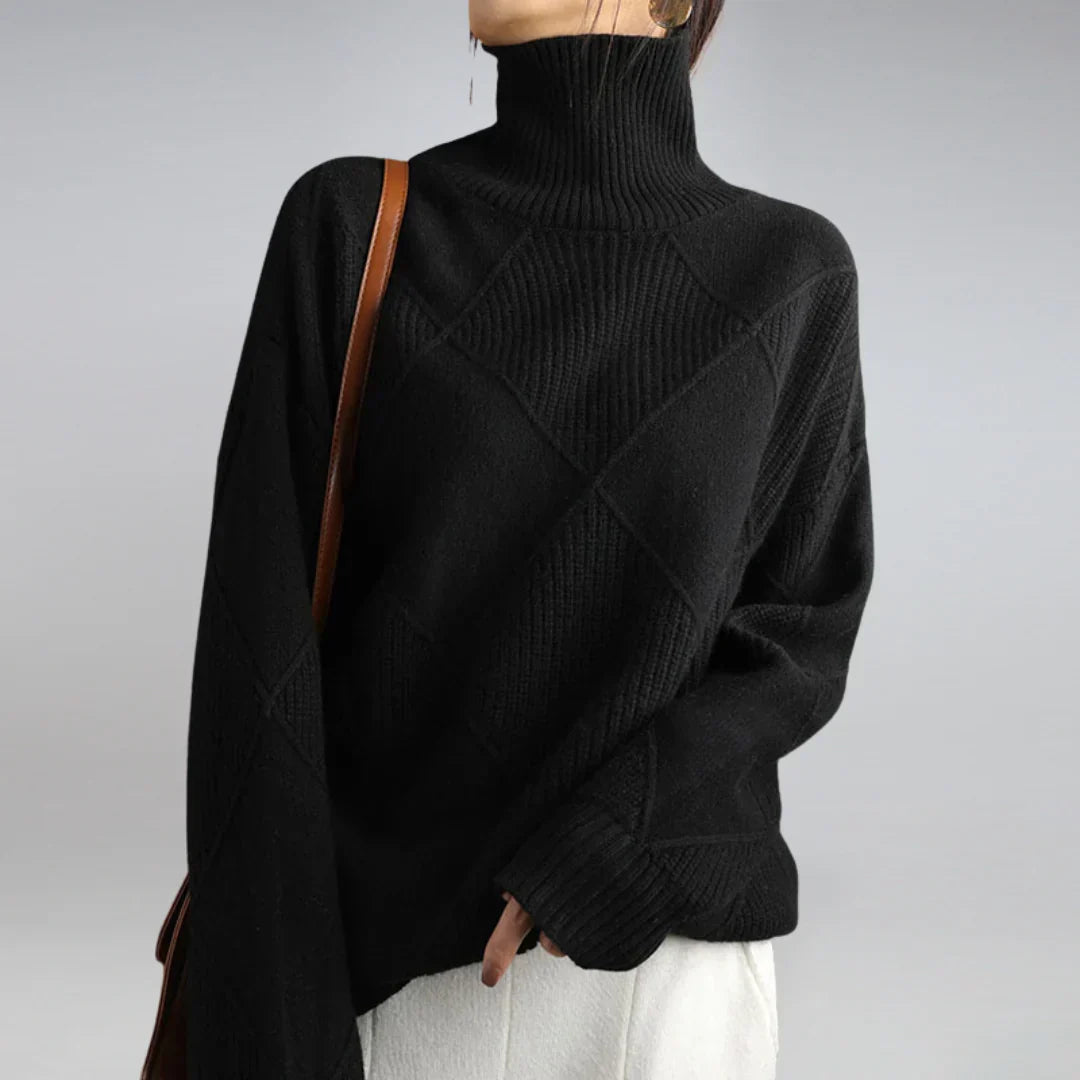 Luxuriöser Damen-Rollkragenpullover aus Kaschmir – weicher und warmer Winterpullover