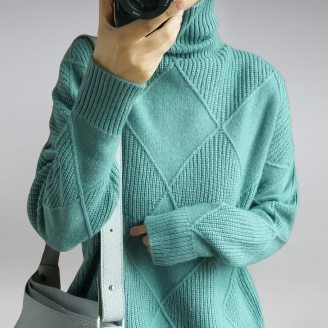 Luxuriöser Damen-Rollkragenpullover aus Kaschmir – weicher und warmer Winterpullover