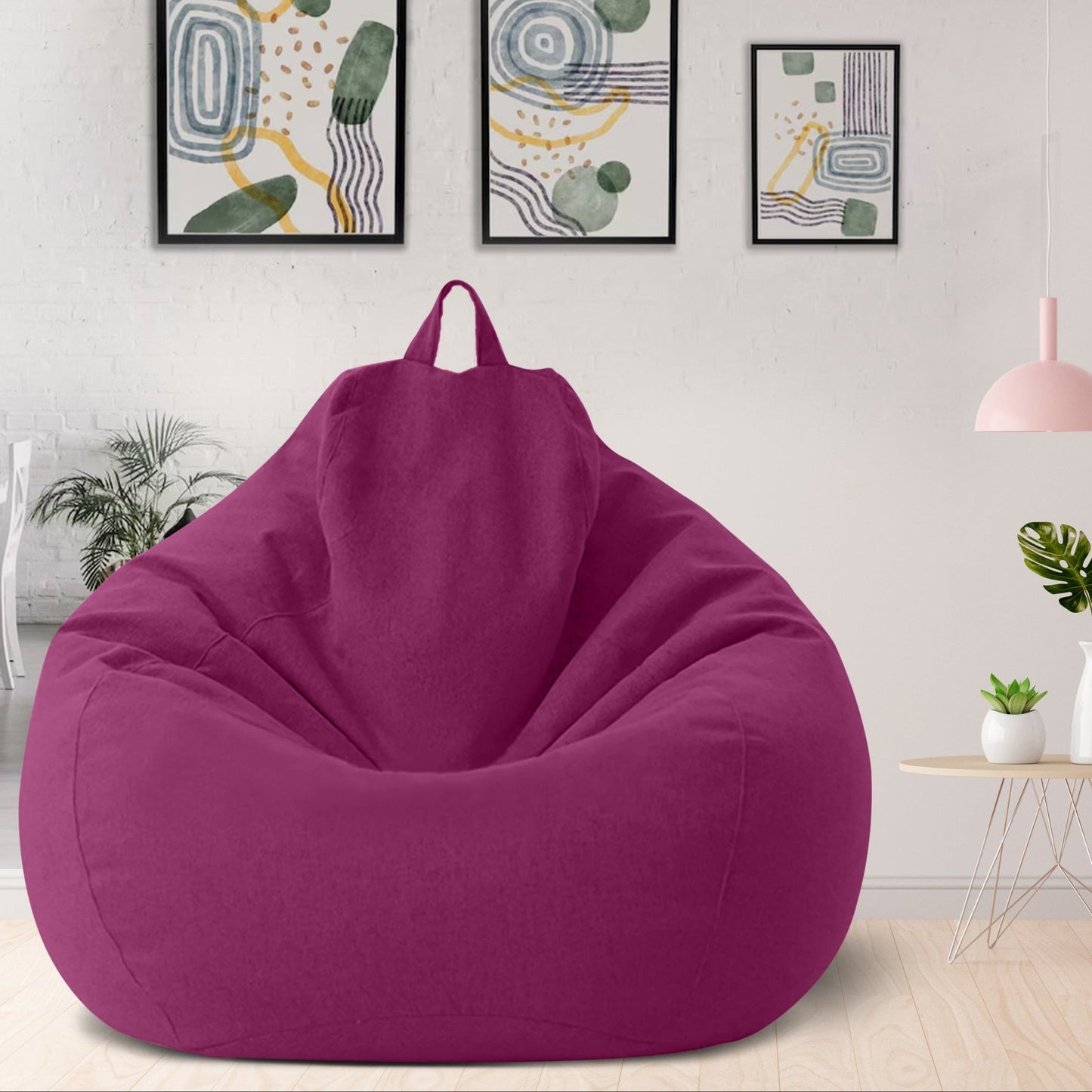 Luxuriöser Leinen-Sitzsack – ergonomisches & stilvolles Komfortmöbel
