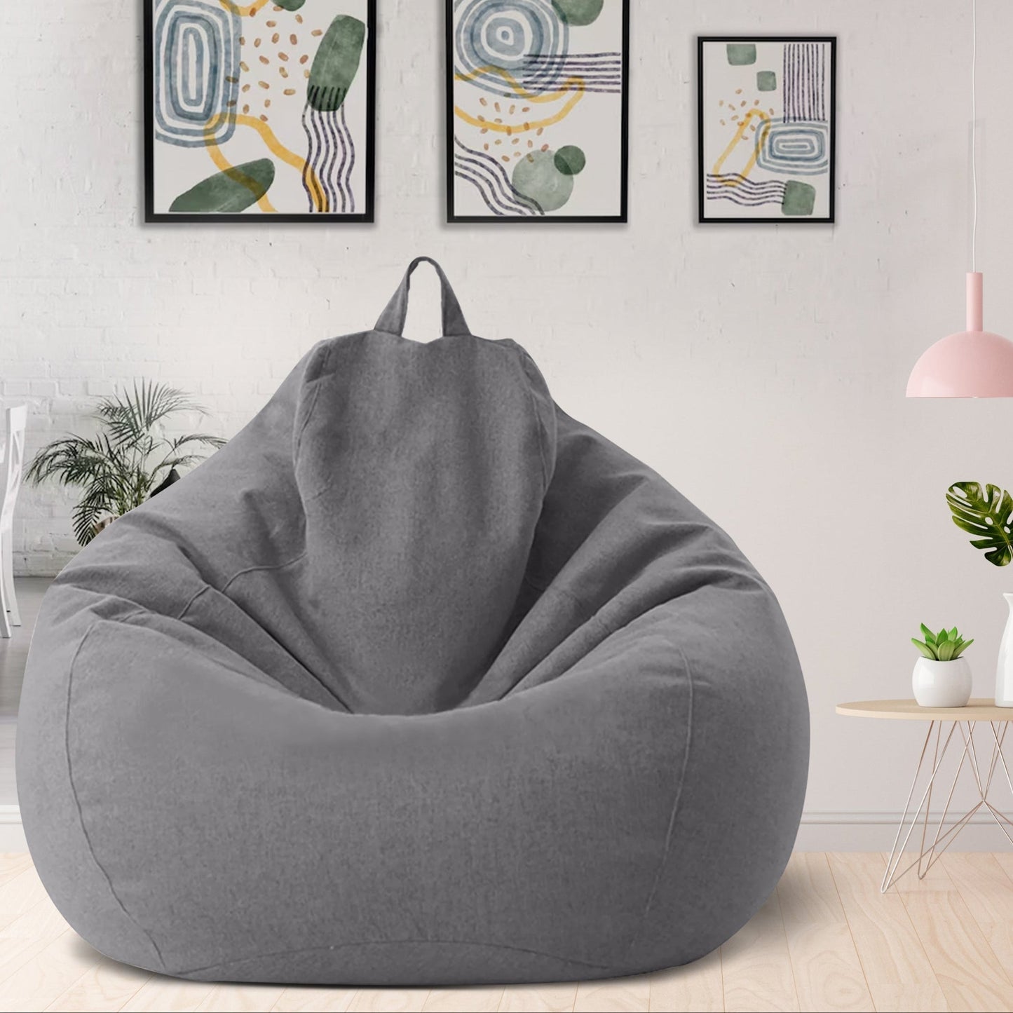 Luxuriöser Leinen-Sitzsack – ergonomisches & stilvolles Komfortmöbel