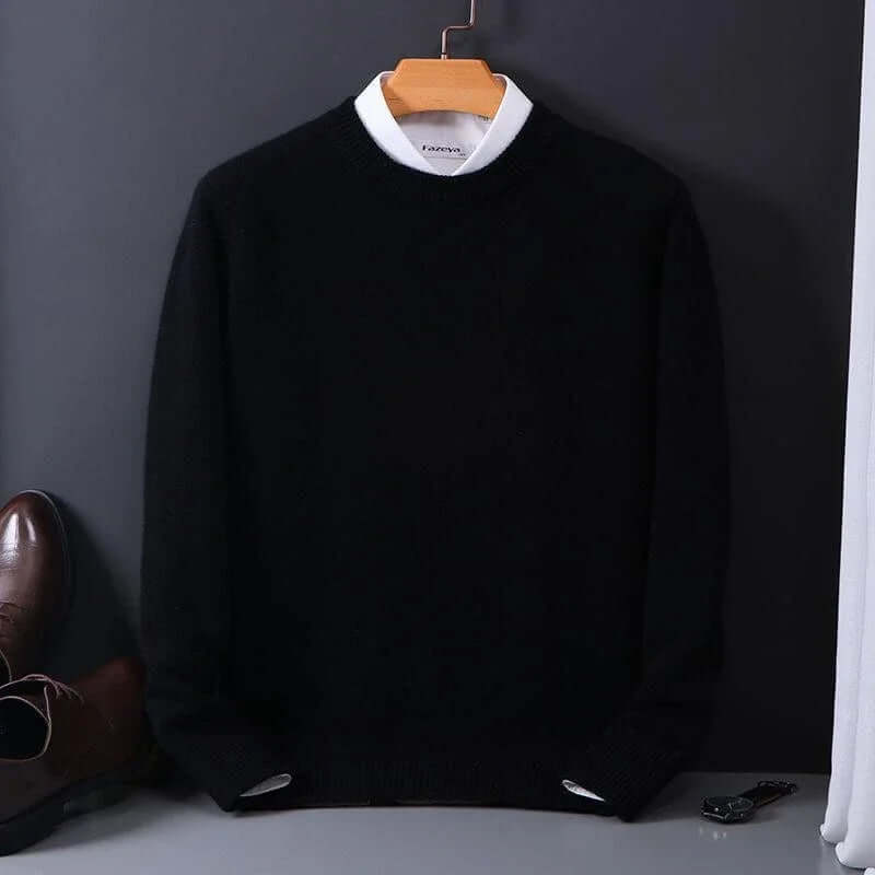 Luxuriöser weicher Strickpullover für Herren