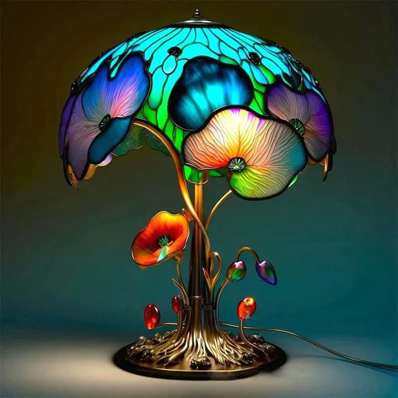 Magische Buntglaslampe für eine entspannende Atmosphäre