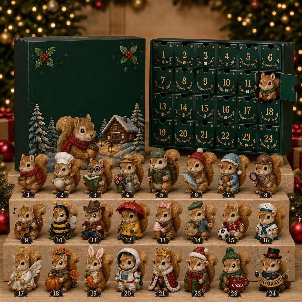 Magischer Tier-Adventskalender aus Acryl