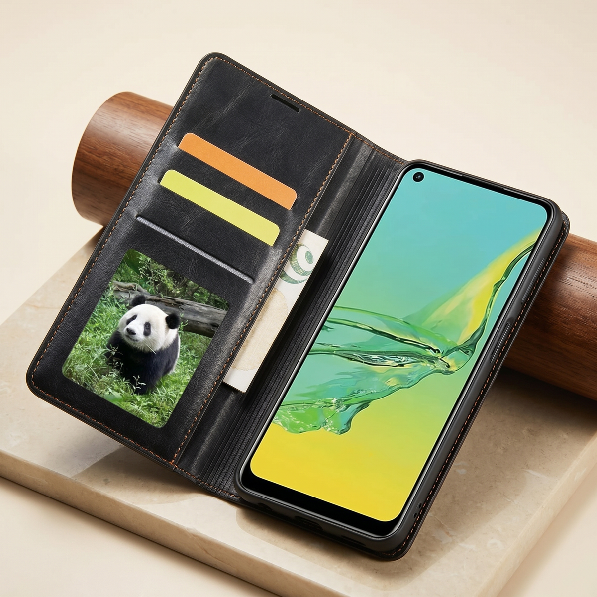 Magnetische Lederhülle für Smartphones im stilvollen Design | Langlebiger Schutz und sicherer Verschluss
