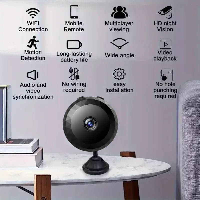 Magnetische Mini-WLAN-Kamera 1080P HD für diskrete Überwachung