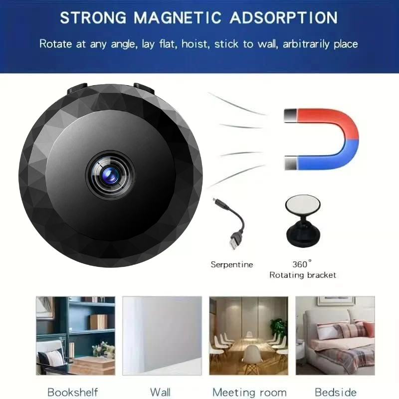Magnetische Mini-WLAN-Kamera 1080P HD für diskrete Überwachung