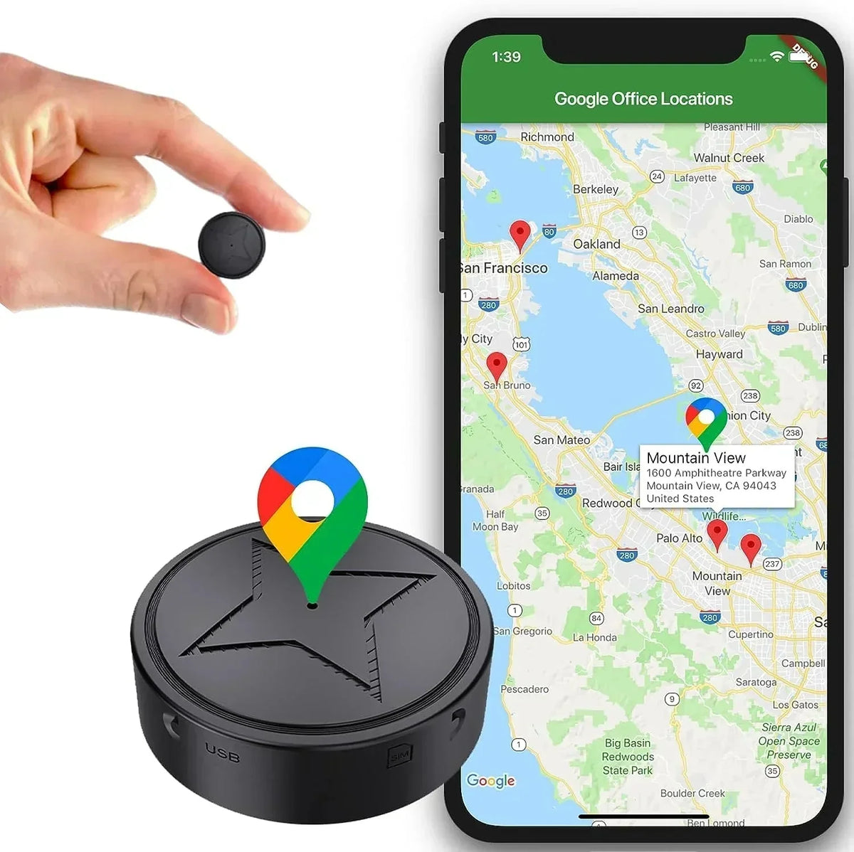 Magnetisches Echtzeit-GPS-Ortungsgerät