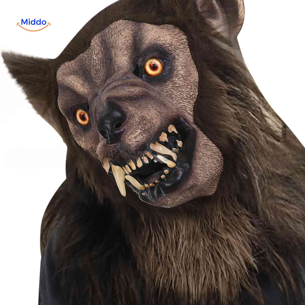 Maske | Wolfskopf aus Latex, leuchtend und ideal für Halloween