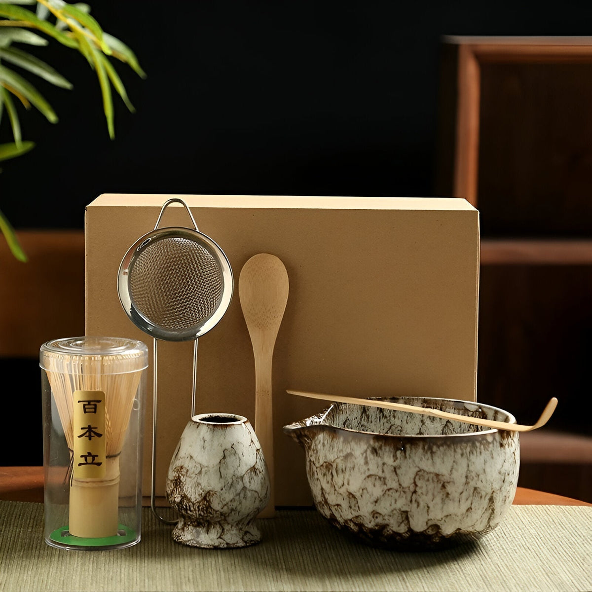 Matcha-Set – Traditionelles Teeservice als Geschenk, 6-teilig für die Teezeremonie aus hochwertigen Materialien