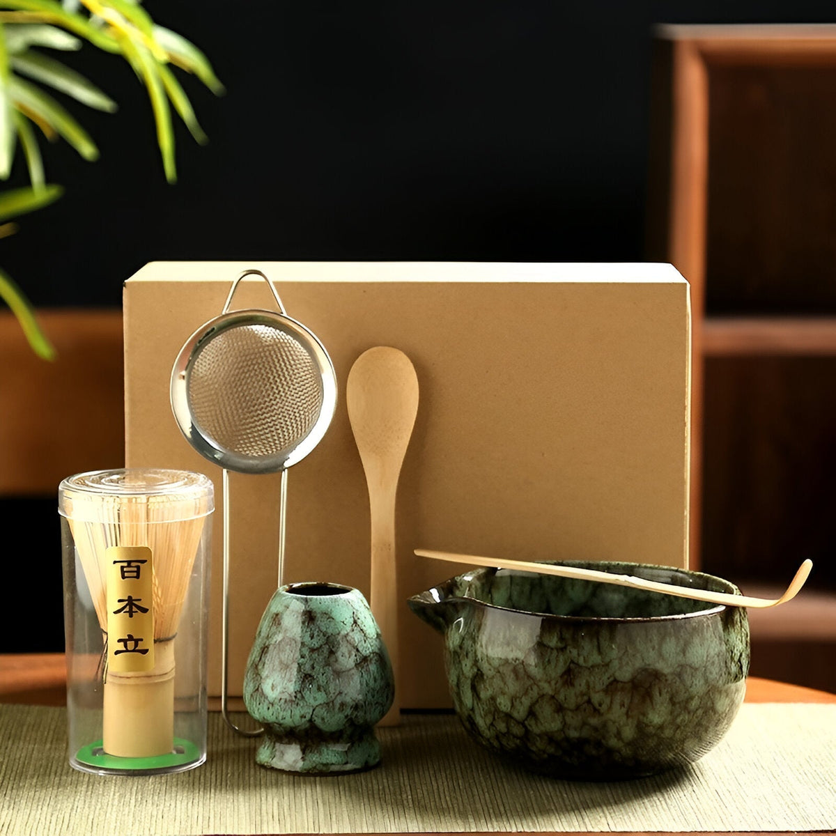 Matcha-Set – Traditionelles Teeservice als Geschenk, 6-teilig für die Teezeremonie aus hochwertigen Materialien