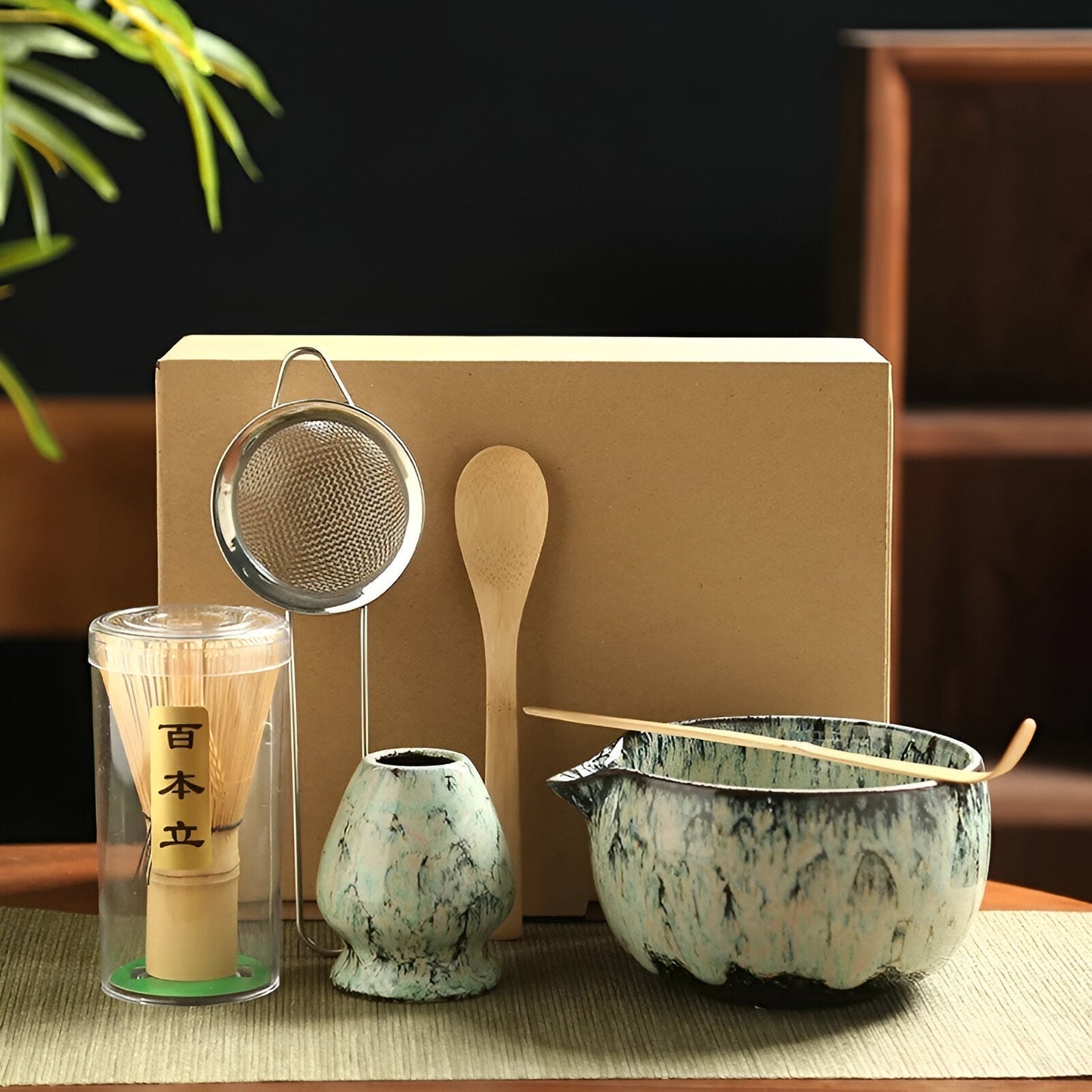Matcha-Set – Traditionelles Teeservice als Geschenk, 6-teilig für die Teezeremonie aus hochwertigen Materialien