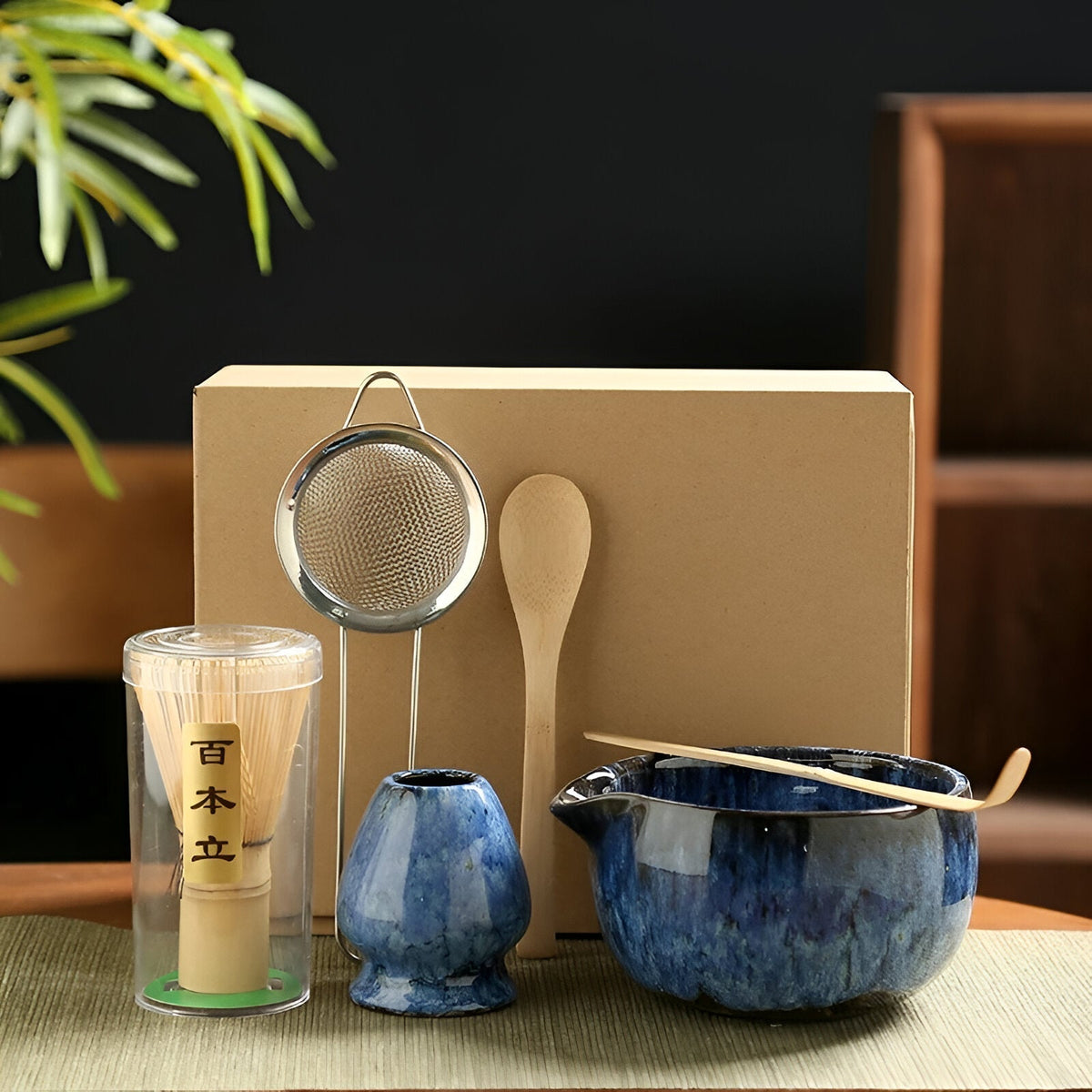 Matcha-Set – Traditionelles Teeservice als Geschenk, 6-teilig für die Teezeremonie aus hochwertigen Materialien