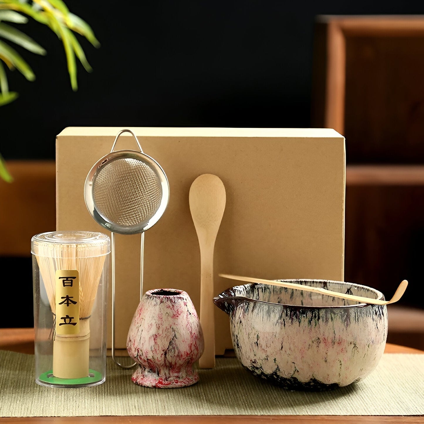 Matcha-Set – Traditionelles Teeservice als Geschenk, 6-teilig für die Teezeremonie aus hochwertigen Materialien
