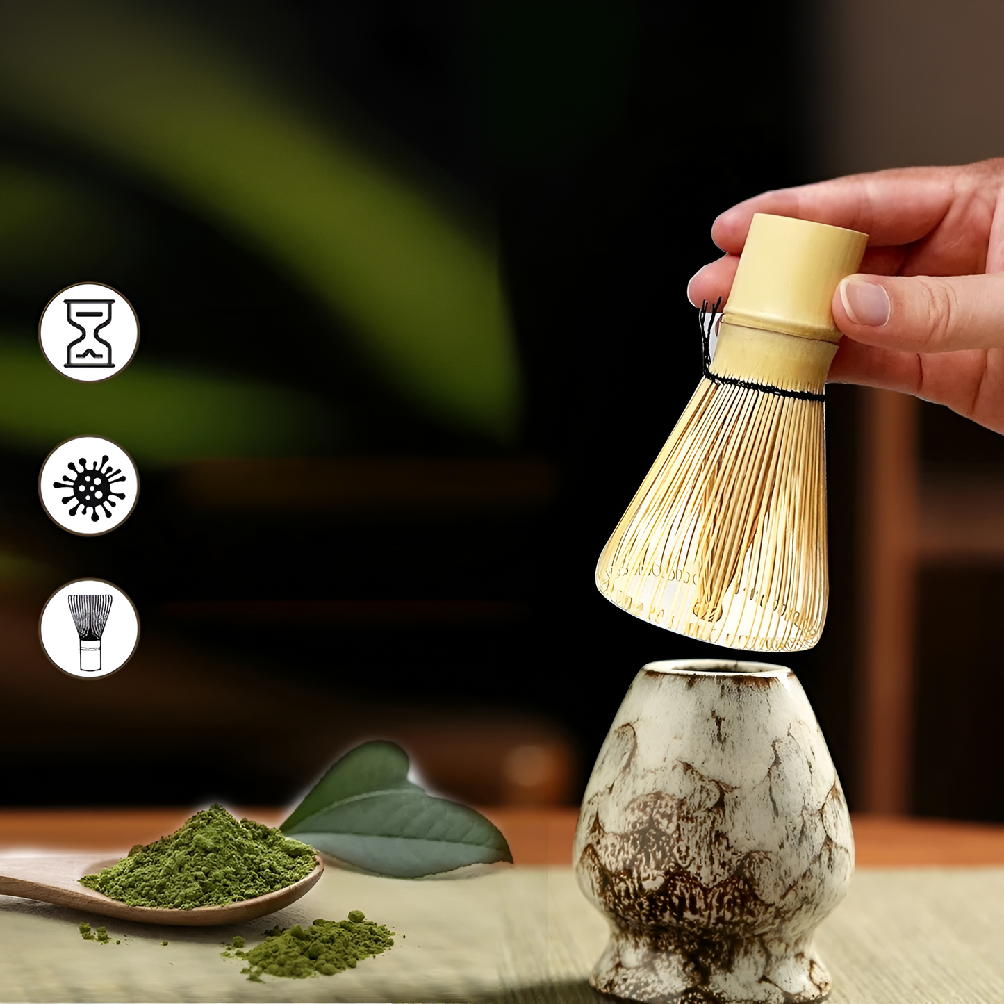 Matcha-Set – Traditionelles Teeservice als Geschenk, 6-teilig für die Teezeremonie aus hochwertigen Materialien