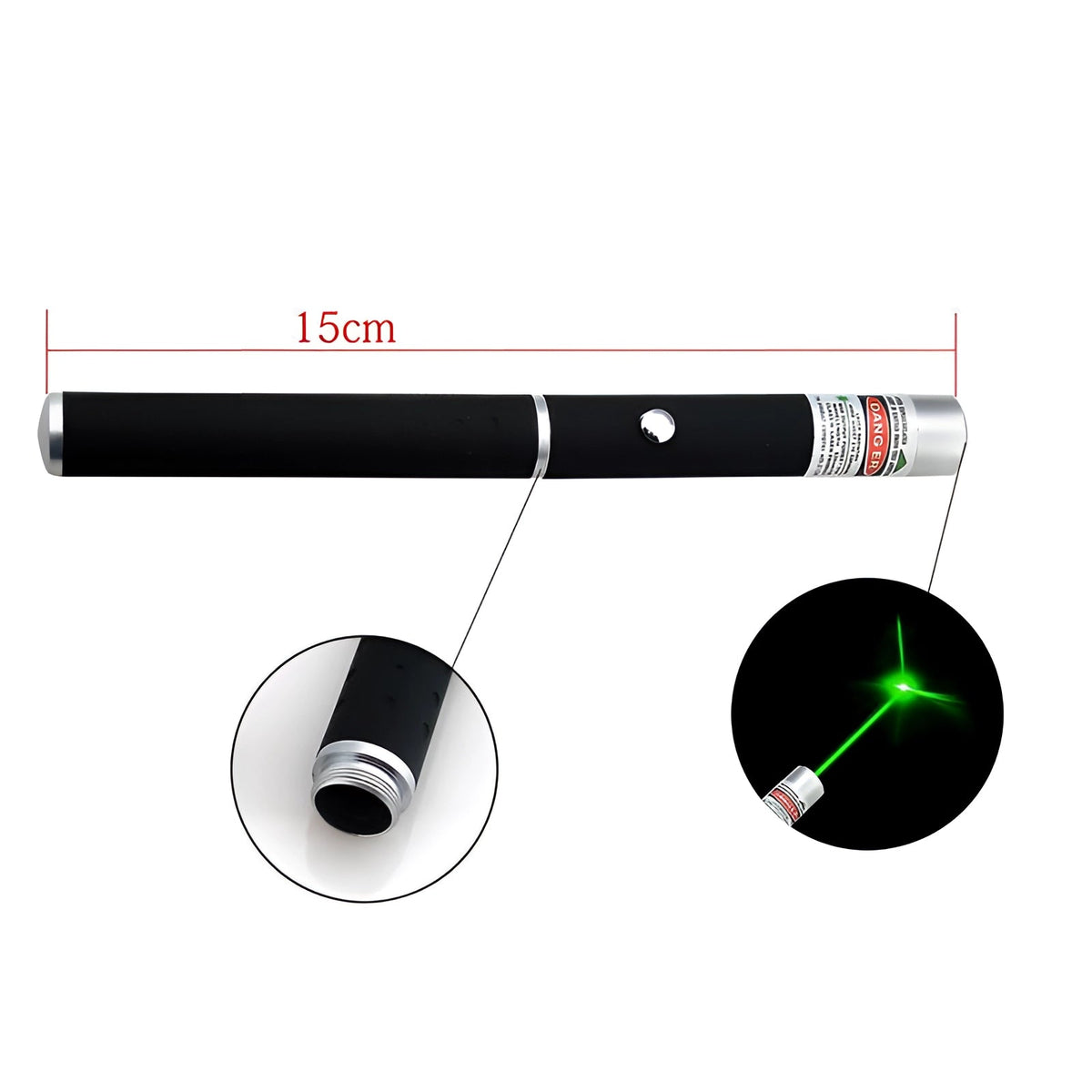 Mehrfarbiger Laserpointer mit verstellbarem Fokus
