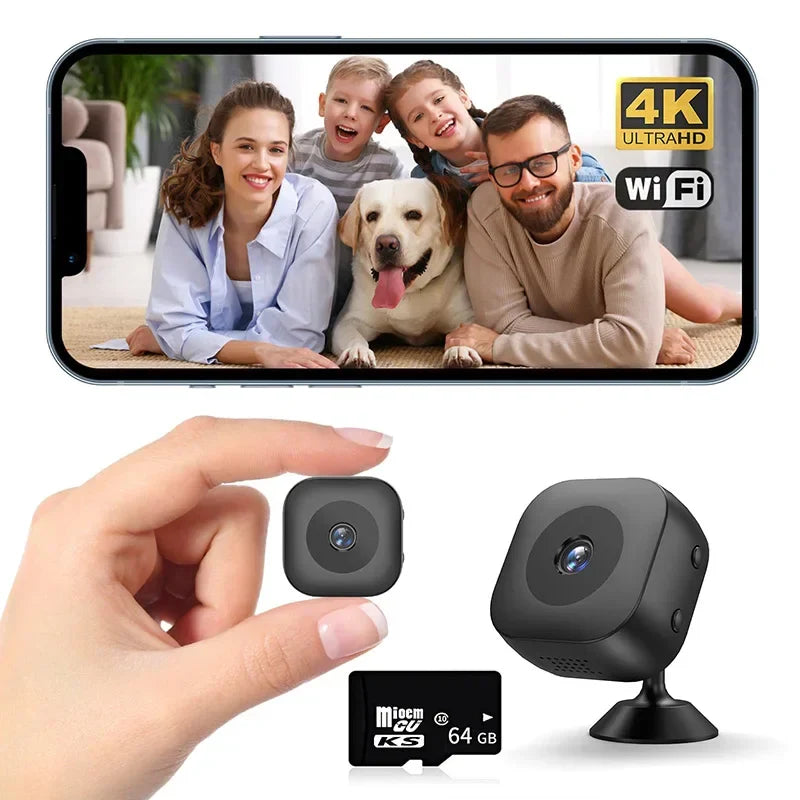 Mini-WLAN-Kamera mit Bewegungserkennung und Full HD 1080P - Kompakte Sicherheitskamera