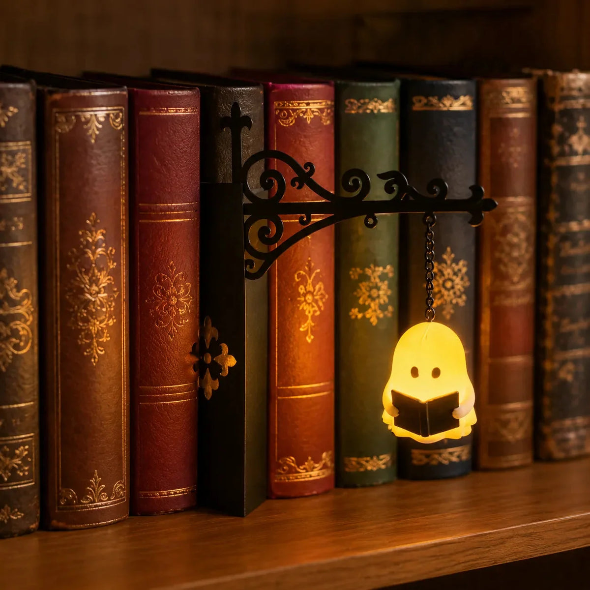 Miniatur-Hängelaterne für das Bücherregal mit warmem LED-Licht