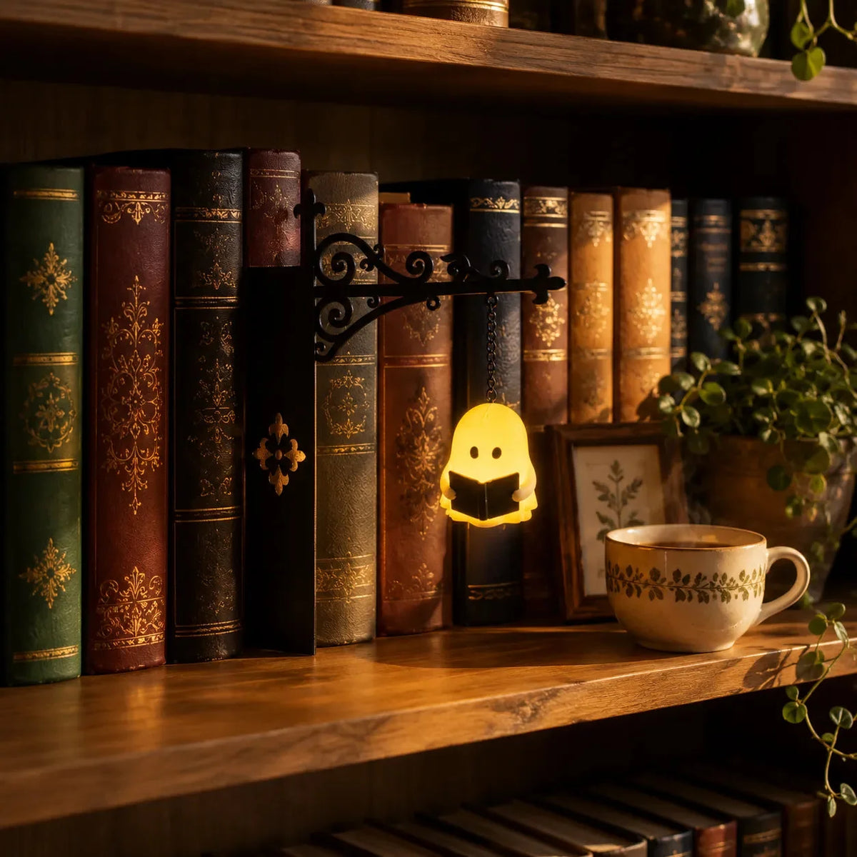 Miniatur-Hängelaterne für das Bücherregal mit warmem LED-Licht