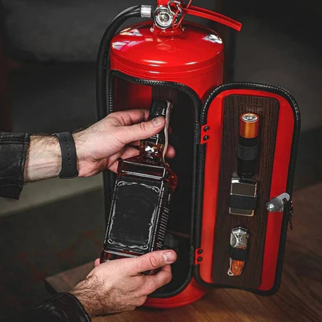 Minibar – Einzigartiger Getränkeschrank im Feuerlöscher-Design