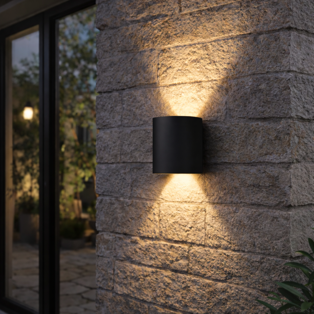 Minimalistische LED-Wandleuchte mit Up-and-Down-Beleuchtung für Innen und Außen