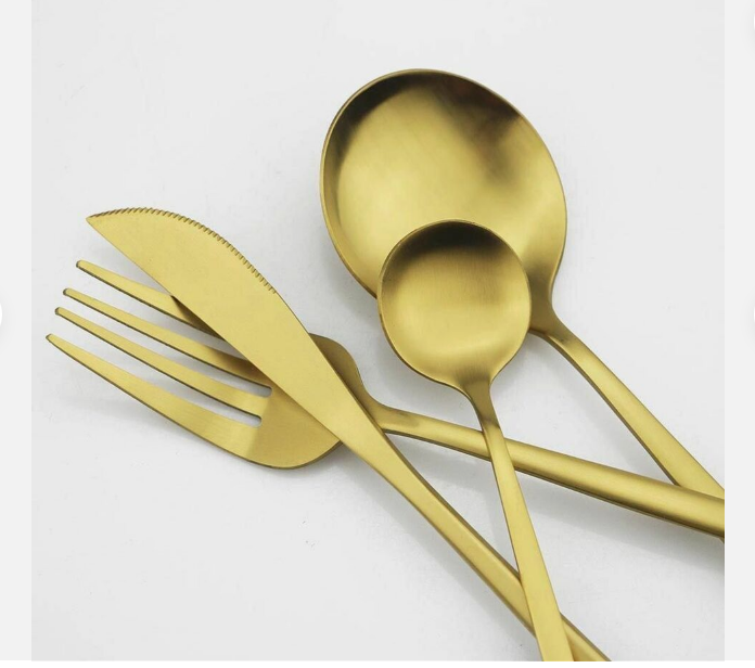 Minimalistisches 20-teiliges Besteckset aus hochwertigem Edelstahl in eleganter Ausführung – ideal für gehobenes Dinner und den täglichen Gebrauch in der modernen Küche