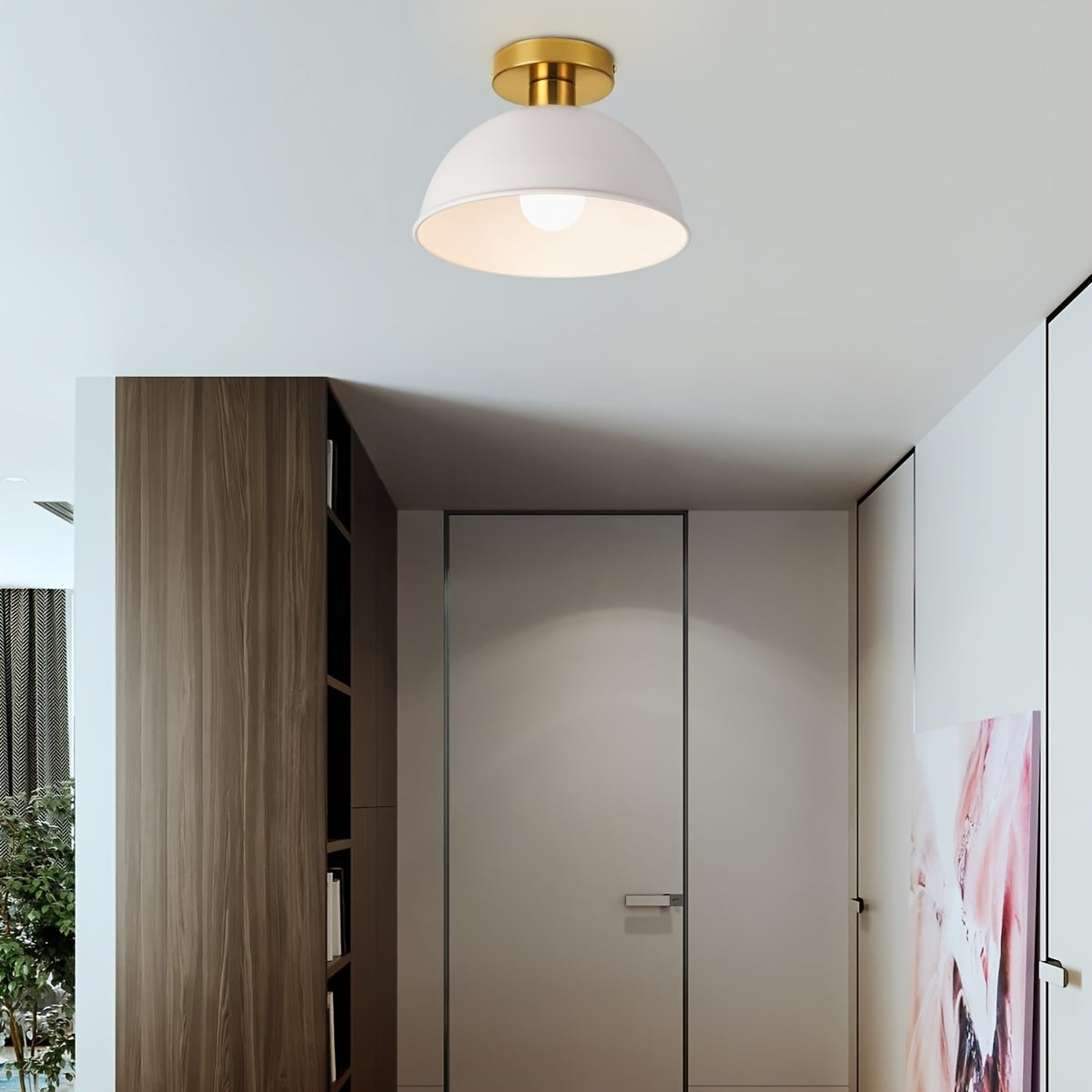 Moderne halbbündige Deckenleuchte | Mattes Metallfinish