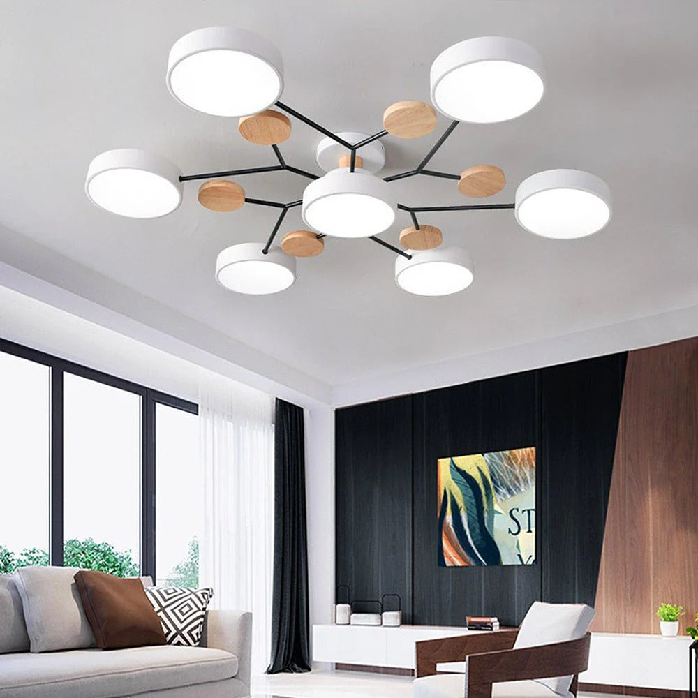 Moderne Halbeinbau-LED-Deckenleuchte Halo für elegante Räume