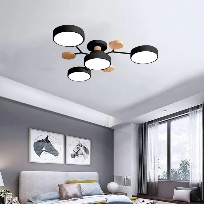 Moderne Halbeinbau-LED-Deckenleuchte Halo für elegante Räume