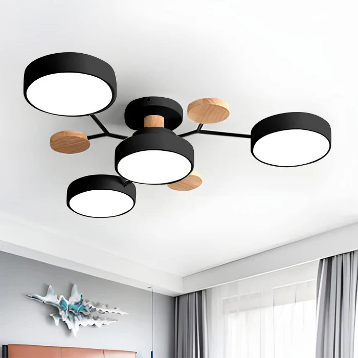 Moderne Halbeinbau-LED-Deckenleuchte Halo für elegante Räume