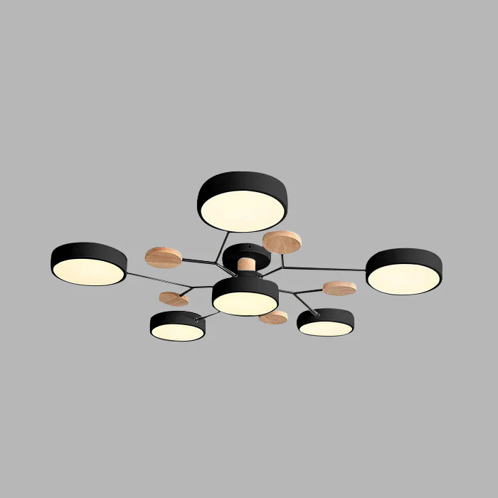Moderne Halbeinbau-LED-Deckenleuchte Halo für elegante Räume