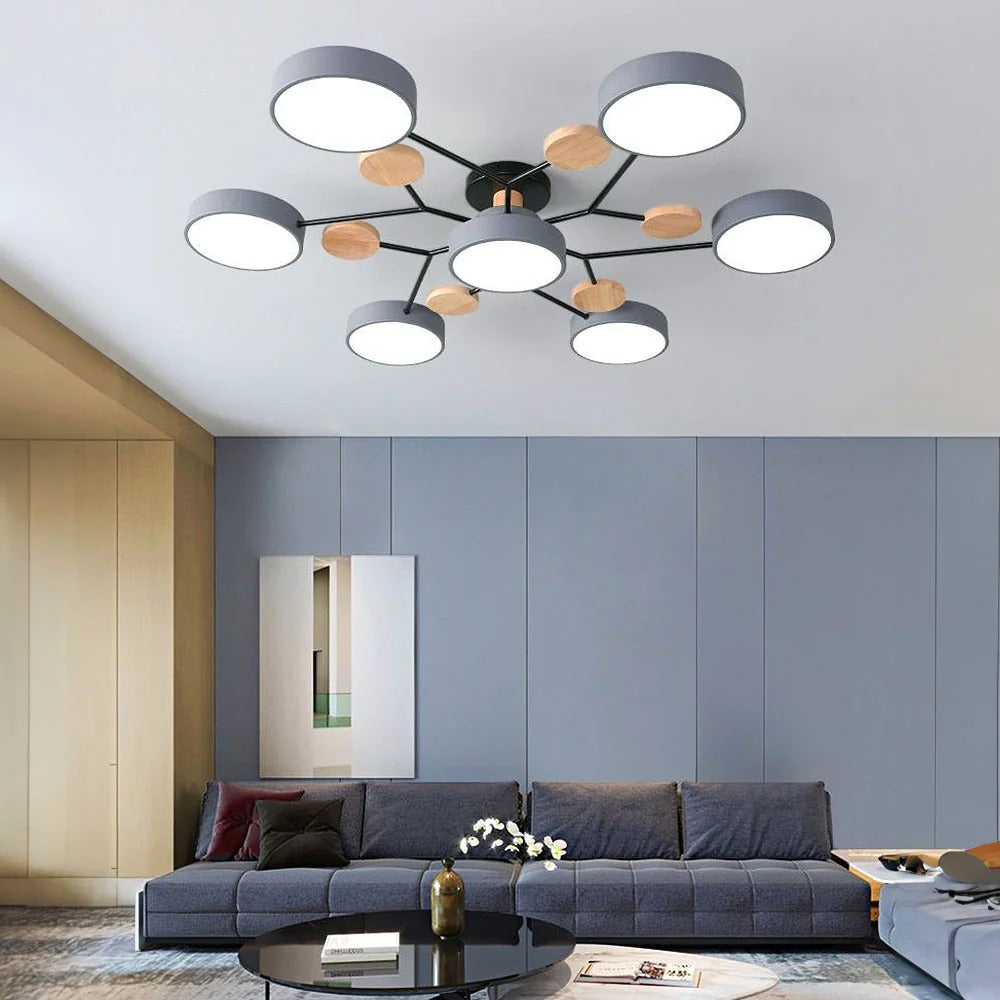 Moderne Halbeinbau-LED-Deckenleuchte Halo für elegante Räume
