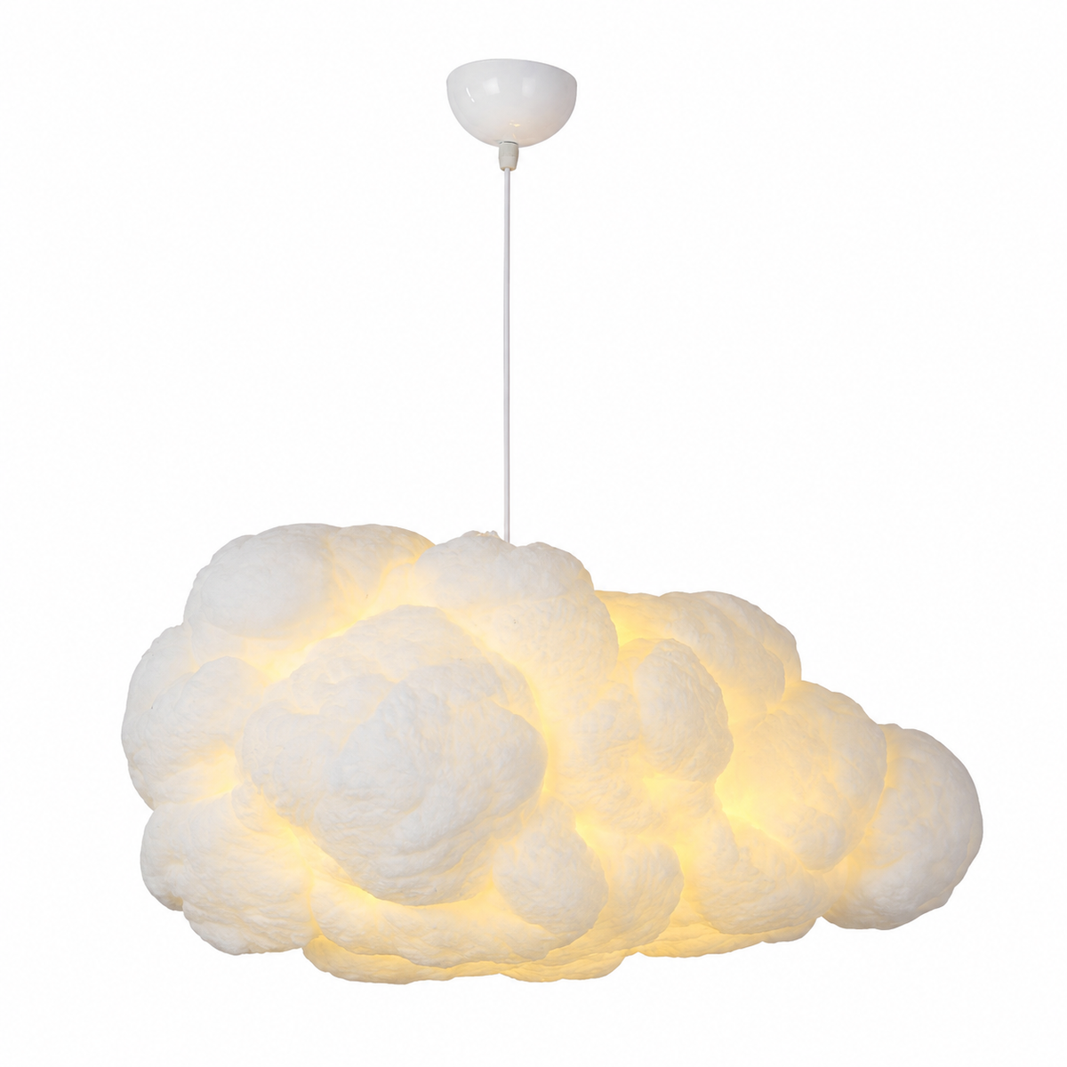 Moderne Hängelampe in Wolkenform in Weiß