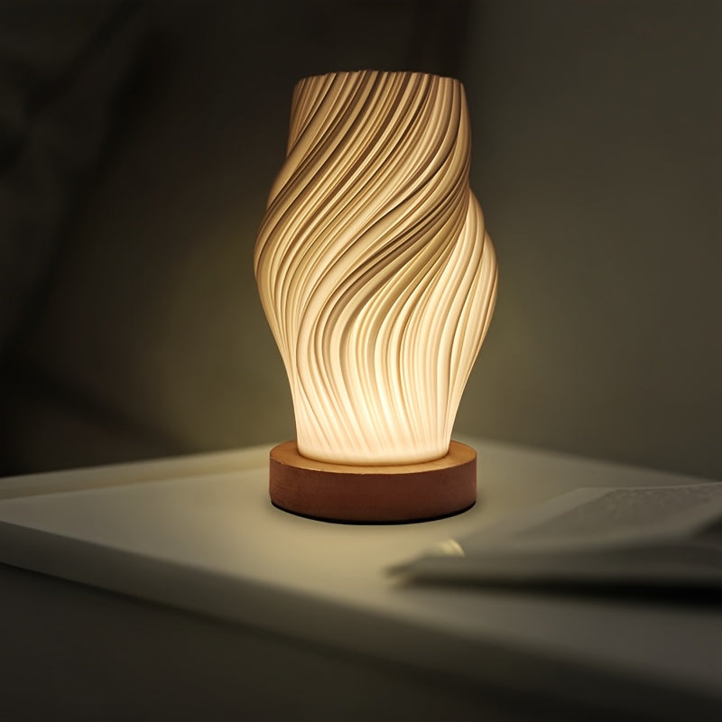 Moderne LED-Tischleuchte im Spiraldesign | Dimmbares minimalistisches Licht für Nachttisch und Schreibtisch