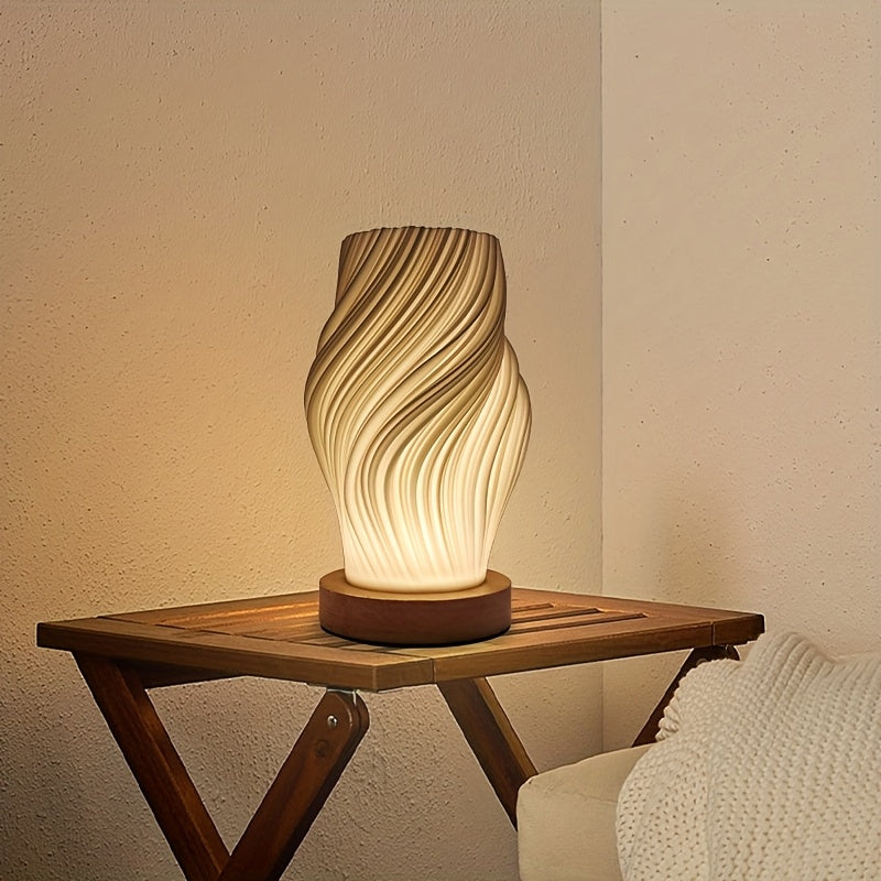 Moderne LED-Tischleuchte im Spiraldesign | Dimmbares minimalistisches Licht für Nachttisch und Schreibtisch