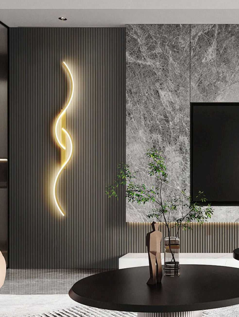 Moderne LED-Wandleuchte – Elegante Verbindung geometrischer Formen und Licht für eine stilvolle Aufwertung Ihres Interieurs