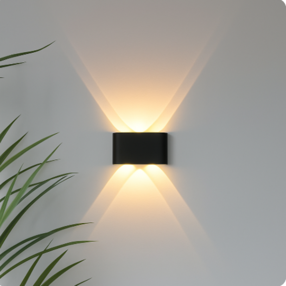 Moderne LED-Wandleuchte für innen und außen – minimalistische Leuchte