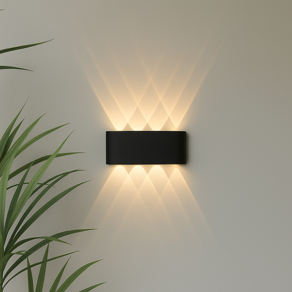 Moderne LED-Wandleuchte für innen und außen – minimalistische Leuchte
