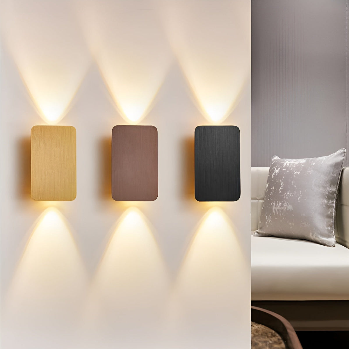Moderne LED-Wandleuchte im minimalistischen Design für Wohnzimmer und Flur