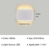 Moderne LED-Wandleuchte in elegantem Design mit warmweißem Licht für Schlafzimmer, Flur und Badezimmer