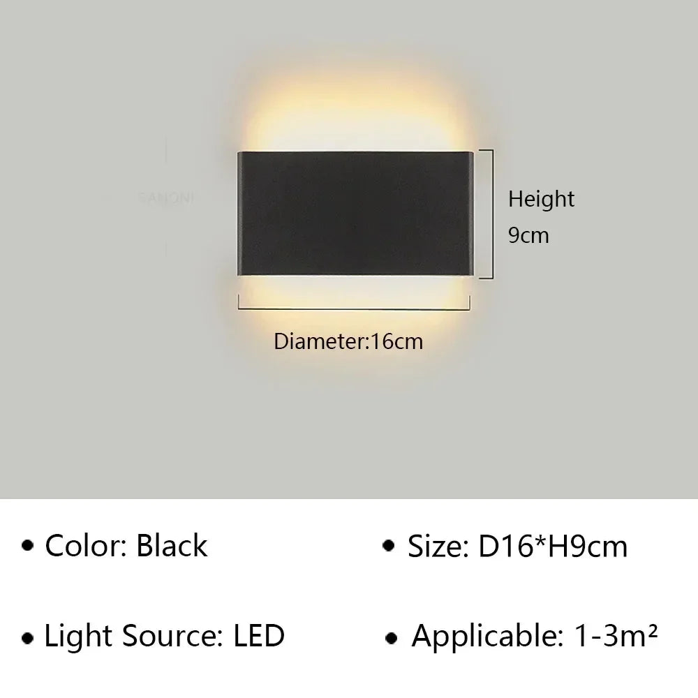 Moderne LED-Wandleuchte in elegantem Design mit warmweißem Licht für Schlafzimmer, Flur und Badezimmer