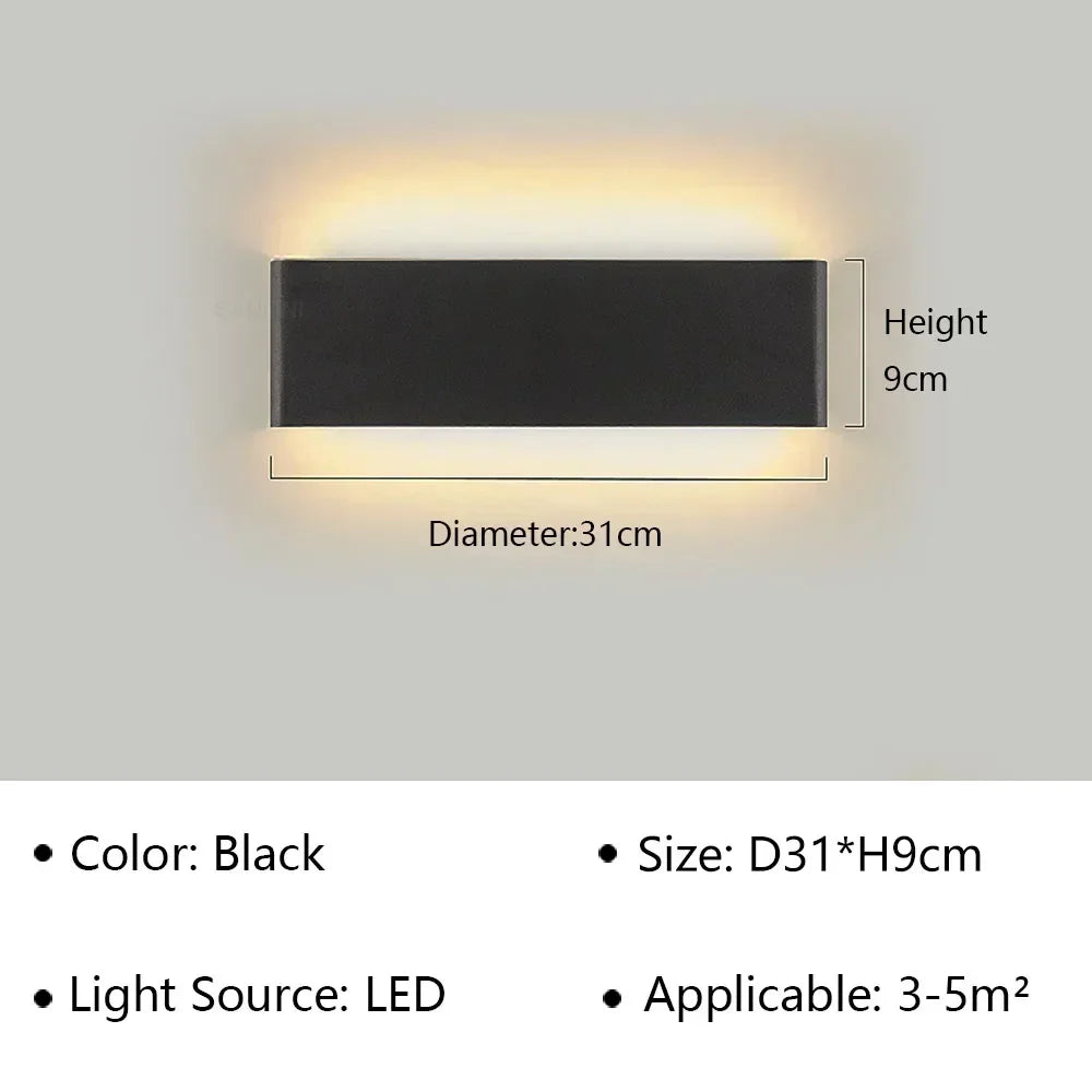 Moderne LED-Wandleuchte in elegantem Design mit warmweißem Licht für Schlafzimmer, Flur und Badezimmer