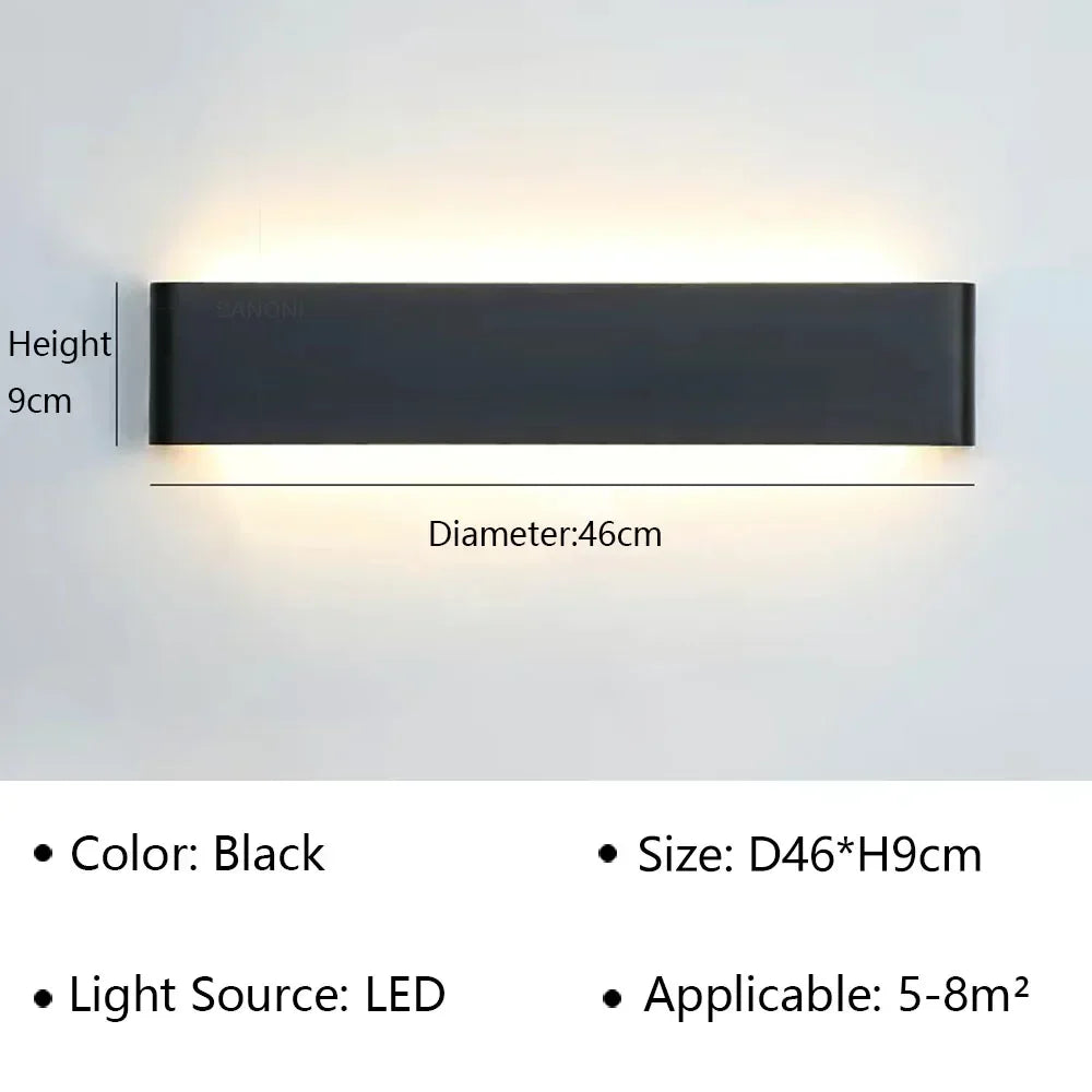 Moderne LED-Wandleuchte in elegantem Design mit warmweißem Licht für Schlafzimmer, Flur und Badezimmer