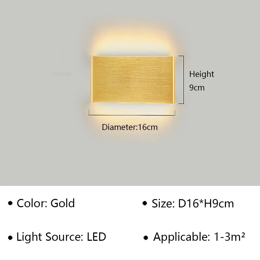 Moderne LED-Wandleuchte in elegantem Design mit warmweißem Licht für Schlafzimmer, Flur und Badezimmer