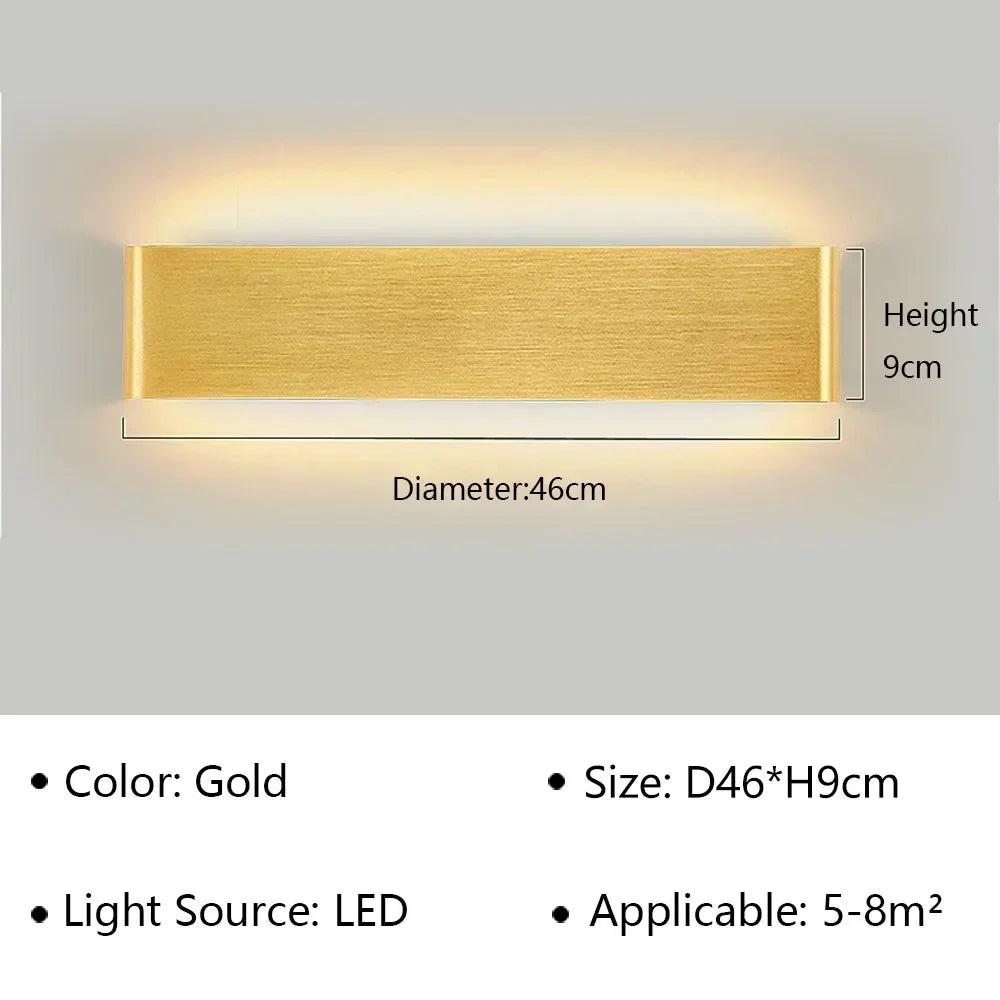 Moderne LED-Wandleuchte in elegantem Design mit warmweißem Licht für Schlafzimmer, Flur und Badezimmer