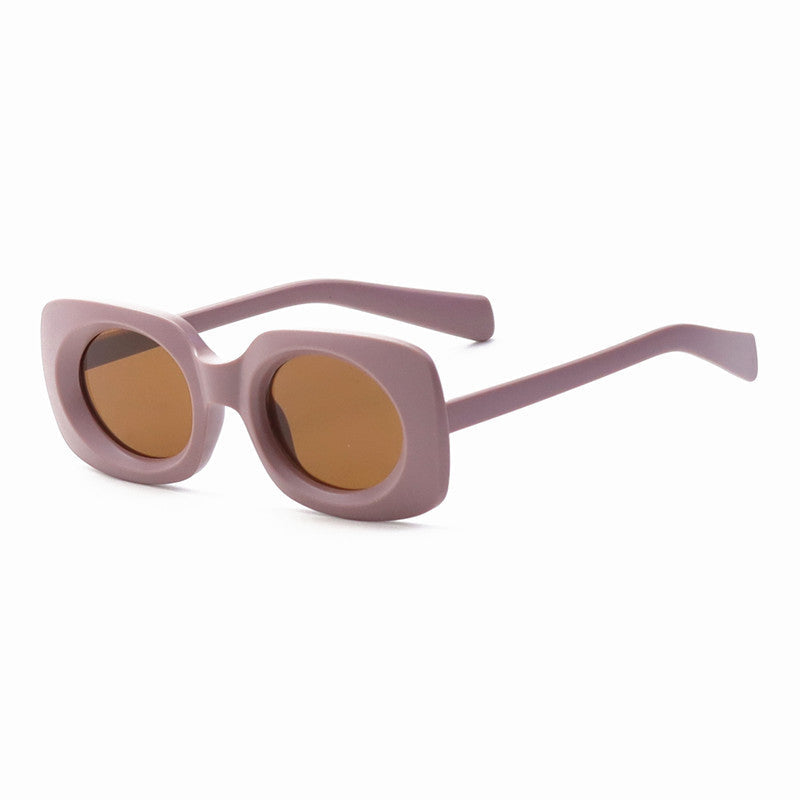 Moderne matte eckige Sonnenbrille